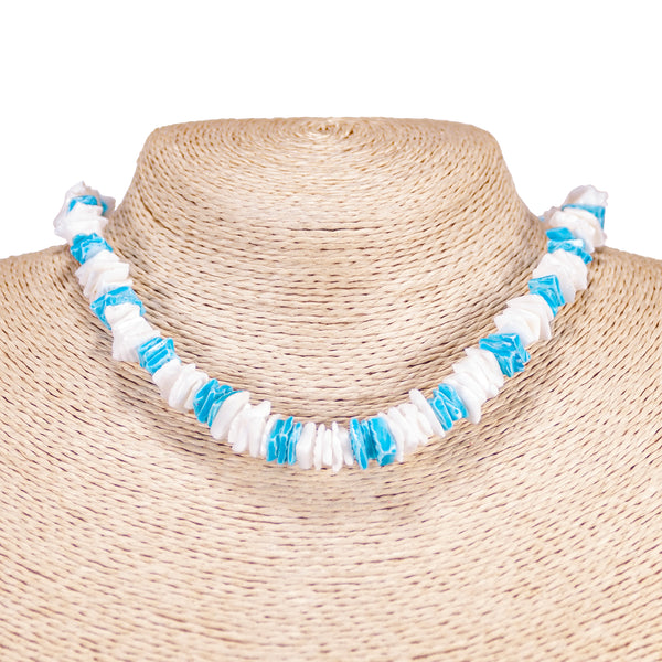 White Howlite Shell Pendant Silver chain Jewelry – Kiri Kiri